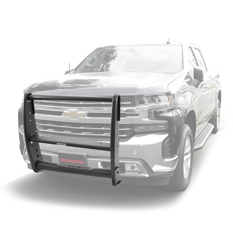 Chevrolet Silverado 1500 Grille Guard - Front - Go Rhino - 3000 Extreme Series StepGuard - Textured Black - `19-`20
